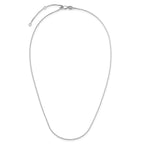 Leslie's SS Rh-plated .85mm Box 1in+1in Adjustable Chain - Image 4