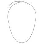 Leslie's SS Rh-plate Polish/Dia-cut 1.45mm Cable 1in+1in Adjustable Chain - Image 3