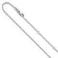 Leslie's SS Rh-plat Polished/Dia-cut 1.4mm Cable 1in+1in Adjustable Chain