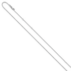 Leslie's SS Rh-plat Polished/Dia-cut 1.4mm Cable 1in+1in Adjustable Chain - Image 2