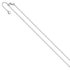 Leslie's Sterling Silver Rh-plated Polished/Diamond-cut Adjustable Chain - Image 2