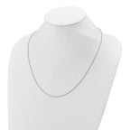 Leslie's Sterling Silver Rh-plated Polished/Diamond-cut Adjustable Chain - Image 3