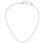 Leslie's Sterling Silver Rh-plated Polished/Diamond-cut Adjustable Chain - Image 4
