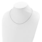 Leslie's Sterling Silver Rh-plated 1.1mm Rolo 1in+1in Adjustable Chain - Image 4