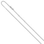 Leslie's SS Rh-plated 1.1mm Box 1in+1in Adjustable Chain - Image 2
