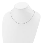 Leslie's SS Rh-plated 1.1mm Box 1in+1in Adjustable Chain - Image 3