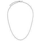 Leslie's Sterling Silver Rh-plated 1.3mm Spiga 1in+1in Adjustable Chain - Image 3