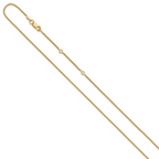 Leslie's Sterling Silver Gold-plated 1.3mm Spiga 1in+1in Adjustable Chain - Image 2