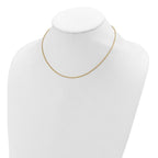 Leslie's Sterling Silver Gold-plated 1.3mm Spiga 1in+1in Adjustable Chain - Image 3