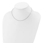 Leslie's Sterling Silver Rh-plated 1.2mm Round Box 1in+1in Adj. Chain - Image 3