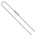 Leslie's SS Rh-plated 1.2mm Box 1in+1in Adjustable Chain