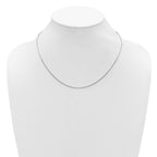Leslie's SS Rh-plated 1.2mm Box 1in+1in Adjustable Chain - Image 5