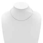 Leslie's Sterling Silver Rh-plated .95mm Round Box 1in+1in Adj. Chain - Image 3