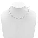 Leslie's Sterling Silver Rh-plated 1.5mm Round Box 1in+1in Adj. Chain - Image 3