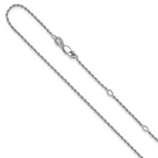 Leslie's Sterling Silver 1.2mm D/C Rope 1in+1in Adjustable Chain