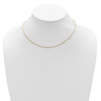 Leslie's Sterling Silver Gold-plated 1.2mm D/C Rope 1in+1in Adjustable Chai - Image 3