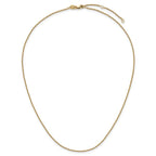 Leslie's Sterling Silver Gold-plated 1.2mm D/C Rope 1in+1in Adjustable Chai - Image 4