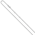 Leslie's Sterling Silver 1.4mm D/C Rope 1in+1in Adjustable Chain - Image 2