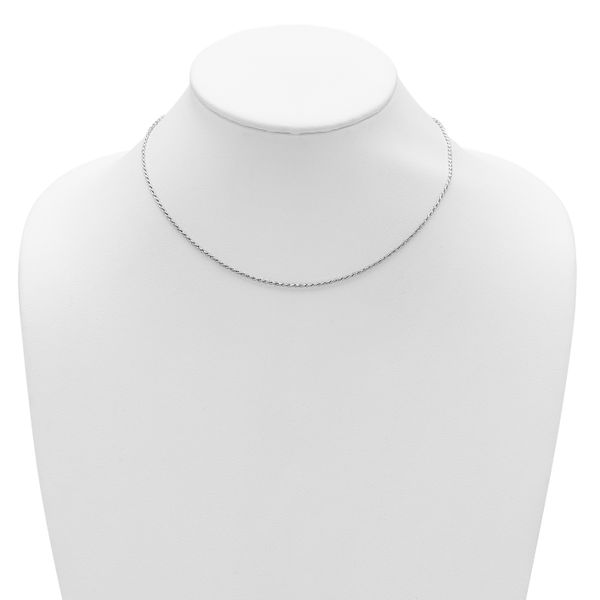 Leslie's Sterling Silver 1.4mm D/C Rope 1in+1in Adjustable Chain - Image 3
