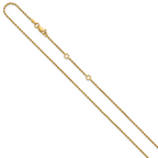 Leslie's Sterling Silver Gold-plated 1.4mm D/C Rope 1in+1in Adjustable Chai - Image 2