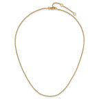 Leslie's Sterling Silver Gold-plated 1.4mm D/C Rope 1in+1in Adjustable Chai - Image 4