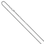Leslie's Sterling Silver 2.2mm D/C Rope 1in+1in Adjustable Chain - Image 2