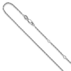 Leslie's Sterling Silver 1.3mm Loose Rope 1in+1in Adjustable Chain