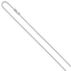 Leslie's Sterling Silver 1.3mm Loose Rope 1in+1in Adjustable Chain - Image 2
