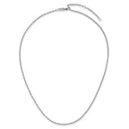 Leslie's Sterling Silver 1.3mm Loose Rope 1in+1in Adjustable Chain - Image 4