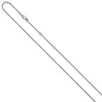 Leslie's Sterling Silver 1.2mm D/C Popcorn 1in+1in Adjustable Chain - Image 2