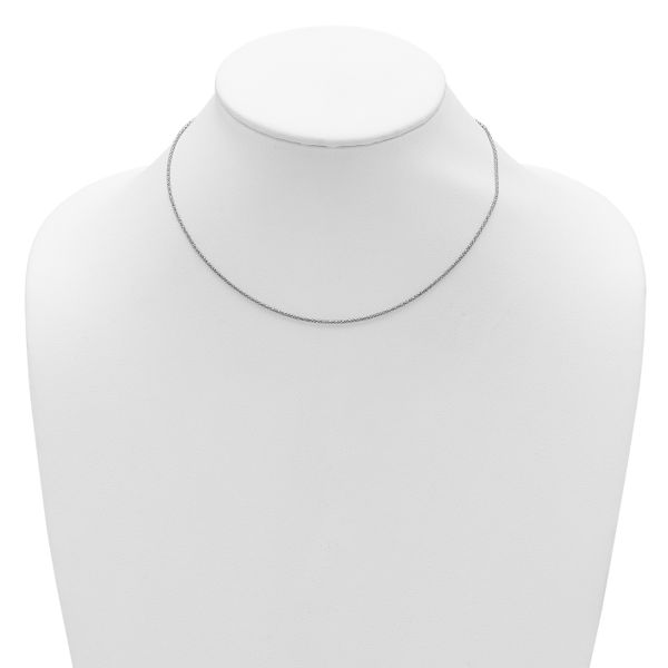 Leslie's Sterling Silver 1.2mm D/C Popcorn 1in+1in Adjustable Chain - Image 3