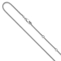 Leslie's Sterling Silver 1.4mm Popcorn 1in+1in Adjustable Chain