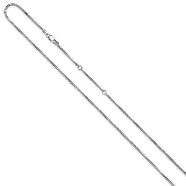 Leslie's Sterling Silver 1.4mm Popcorn 1in+1in Adjustable Chain - Image 2