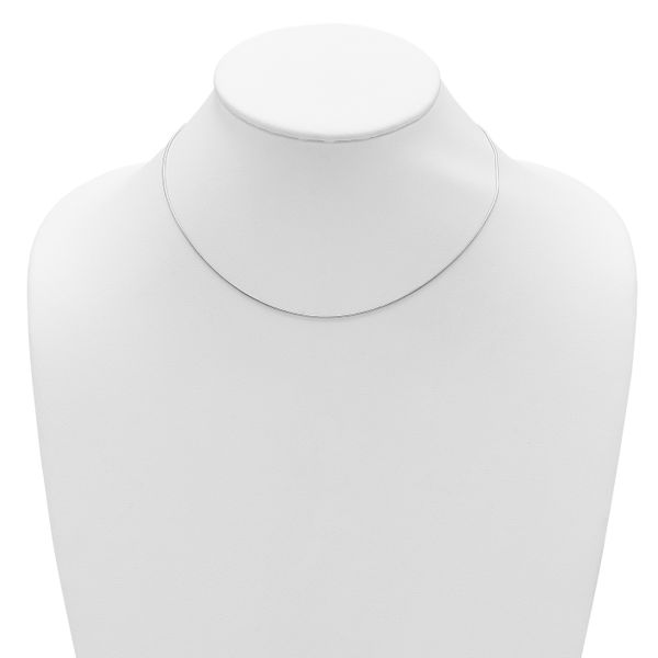 Leslie's SS Rh-plat 1mm Round Snake 1in+1in Adjustable Chain - Image 3