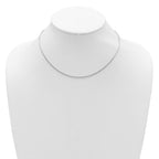 Leslie's SS Rh-plat 1.4mm Round Snake 1in+1in Adjustable Chain - Image 3