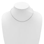 Leslie's SS Rh-plat 1.6mm Round Snake 1in+1in Adjustable Chain - Image 3