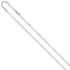 Leslie's Sterling Silver 1mm D/C Square Snake 1in+1in Adjustable Chain - Image 2