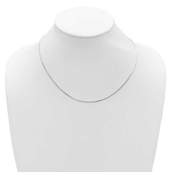 Leslie's Sterling Silver 1mm D/C Square Snake 1in+1in Adjustable Chain - Image 5