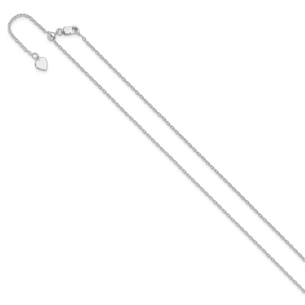 Leslie's Sterling Silver Adjustable 1.4mm Cable Chain - Image 2
