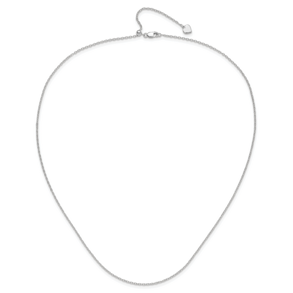 Leslie's Sterling Silver Adjustable 1.4mm Cable Chain - Image 4