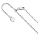 Leslie's Sterling Silver Adjustable 1.4mm Cable Chain