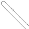 Leslie's Sterling Silver 1.2mm D/C Square Snake 1in+1in Adjustable Chain