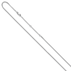 Leslie's Sterling Silver 1.2mm D/C Square Snake 1in+1in Adjustable Chain - Image 2
