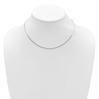 Leslie's Sterling Silver 1.2mm D/C Square Snake 1in+1in Adjustable Chain - Image 3