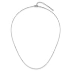 Leslie's Sterling Silver 1.2mm D/C Square Snake 1in+1in Adjustable Chain - Image 4