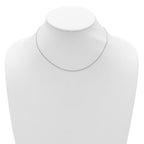Leslie's Sterling Silver Rh-plated 1mm Spiga 1in+1in Adjustable Chain - Image 3