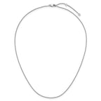Leslie's Sterling Silver Rh-plated 1mm Spiga 1in+1in Adjustable Chain - Image 4