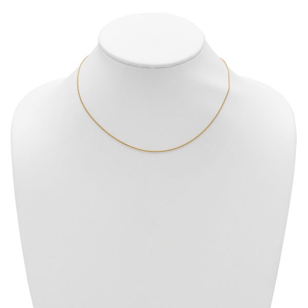 Leslie's Sterling Silver Gold-plated 1mm Spiga 1in+1in Adjustable Chain - Image 3