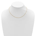 Leslie's Sterling Silver Gold-plated 1mm Spiga 1in+1in Adjustable Chain - Image 3