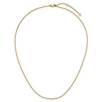 Leslie's Sterling Silver Gold-plated 1mm Spiga 1in+1in Adjustable Chain - Image 4
